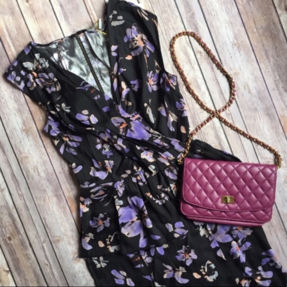 NWT TRACY REESE FLORAL SILK DRESS - 0